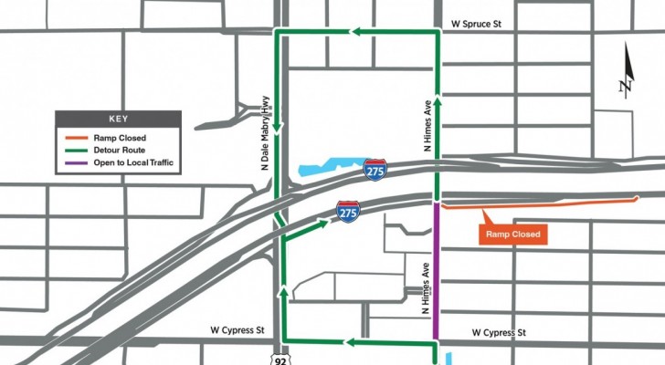 Northbound I-275 Ramp from Himes Avenue Closing Tonight